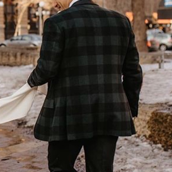 J. Crew men’s black and green checkered jacket - Picture 3 of 3